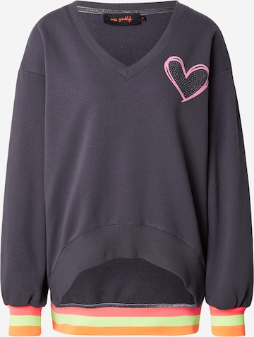 pilka miss goodlife Megztinis be užsegimo 'Heart Kiss Love': priekis