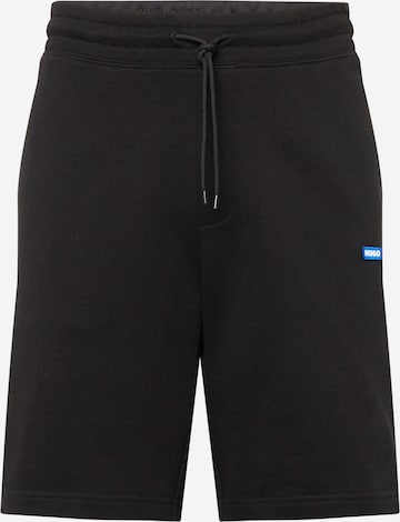 HUGO - Loosefit Calças 'Nasensio' em preto: frente