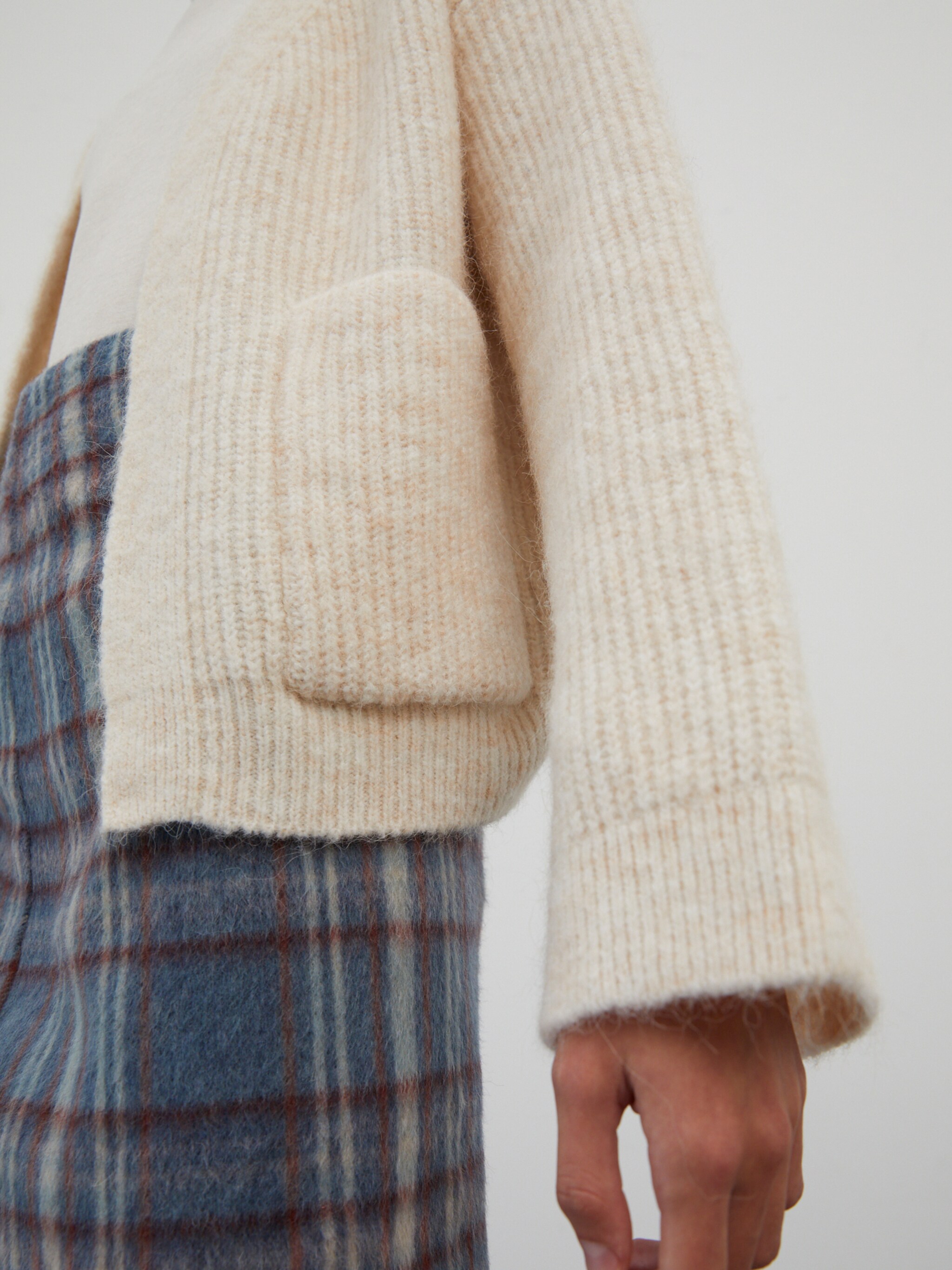 EDITED Producten Gebreid vest 'Henriette' Beige