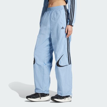 Wide Leg Pantalon 'Teamgeist Adicolor' ADIDAS ORIGINALS en bleu : devant