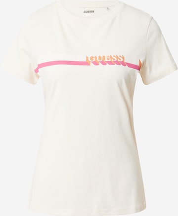 GUESS Funksjonsskjorte 'MONDAY' i beige: forside