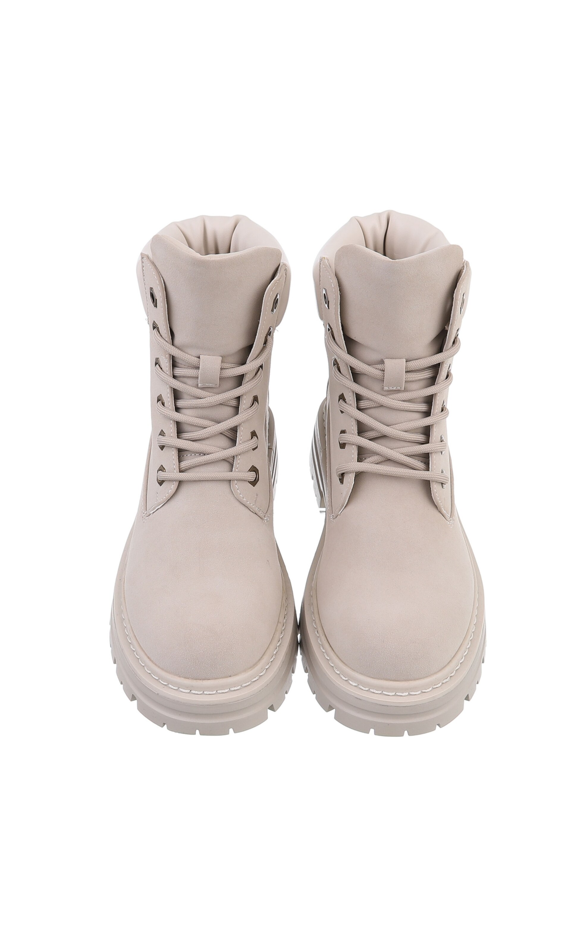 Ital-Design Schnürstiefelette in Beige