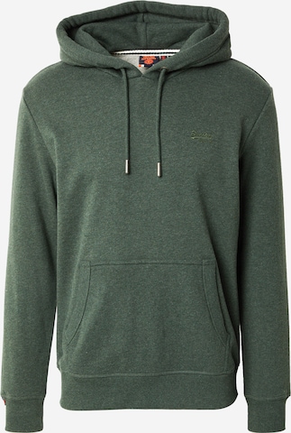 Sweat-shirt 'Essentials' Superdry en vert : devant