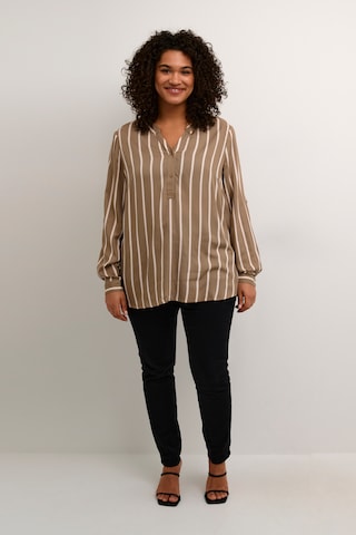 KAFFE CURVE Blouse 'Sida' in Beige