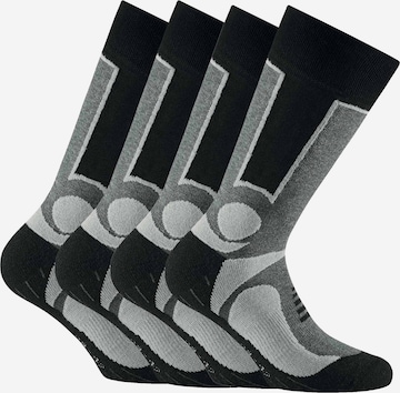 Chaussettes de sport Rohner Basic en gris : devant