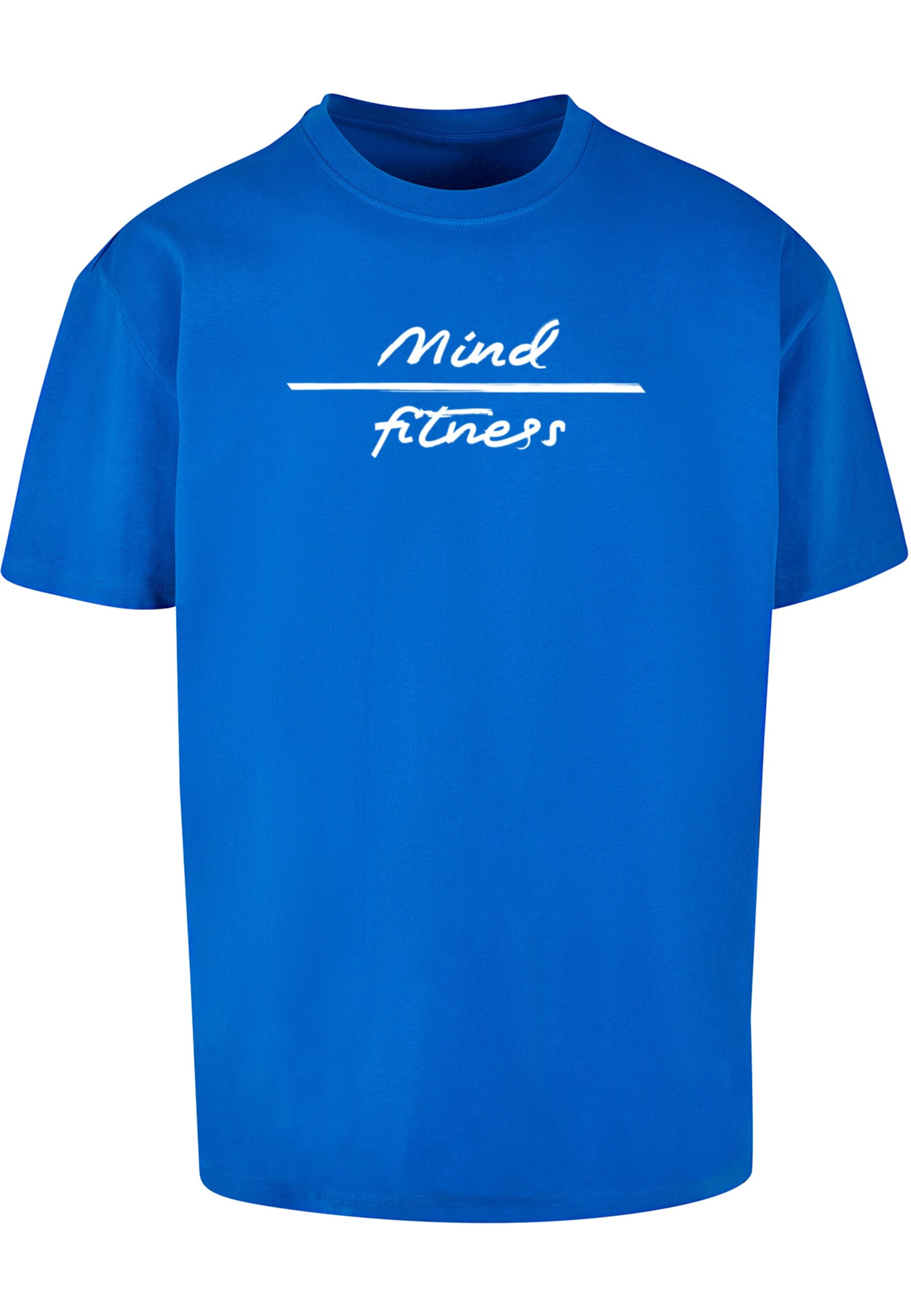 Merchcode Shirt 'Mind Fitness' in Blue: front