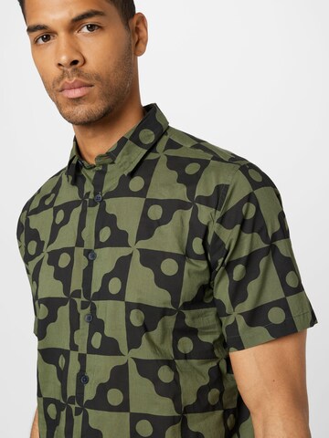 Thinking MU Regular fit Button Up Shirt 'TOM' in Green