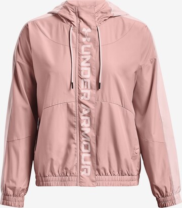 UNDER ARMOUR Athletic Jacket ' RUSH ' in Pink: front
