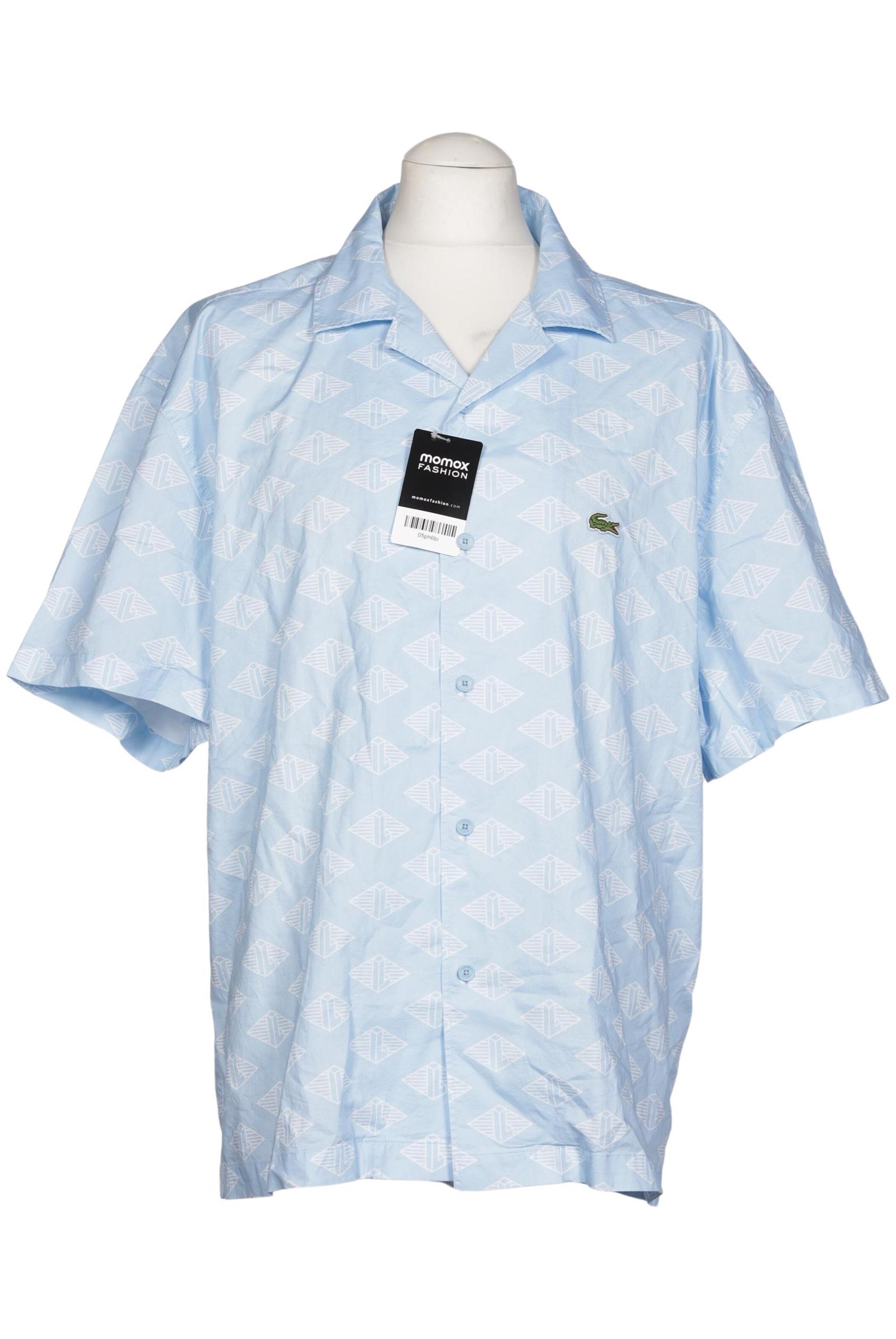 LACOSTE Button Up Shirt in XL in Blue: front