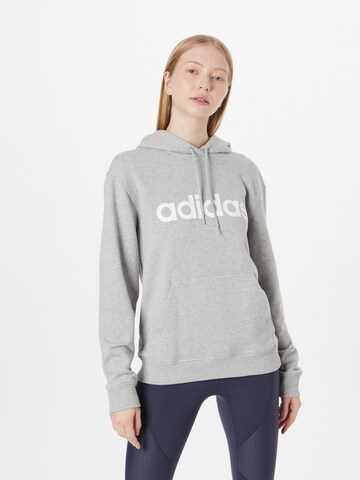 ADIDAS SPORTSWEAR Sport sweatshirt 'Essentials Linear' i grå: framsida