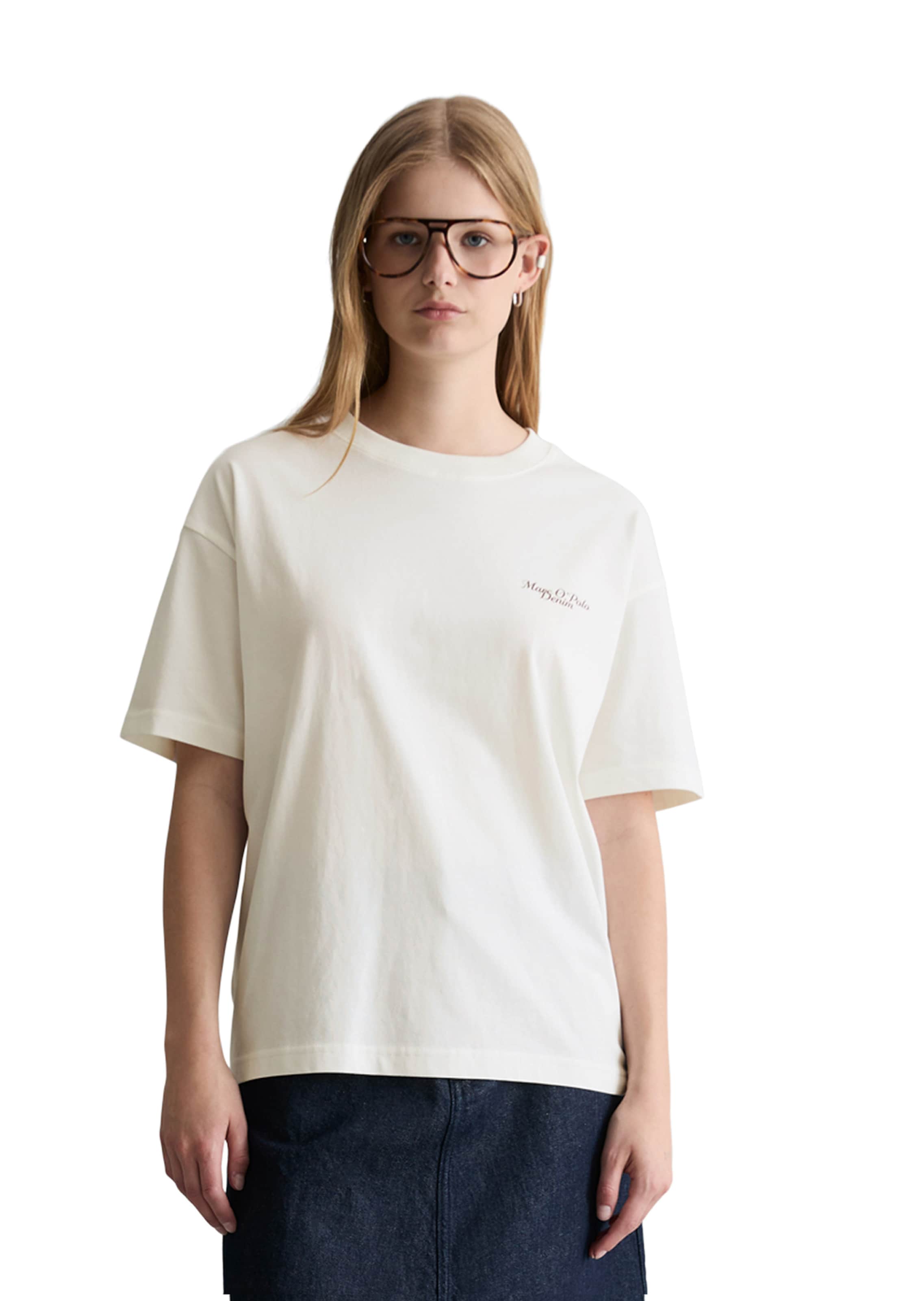 Marc O'Polo DENIM T-Shirt in Weiß: Vorderseite