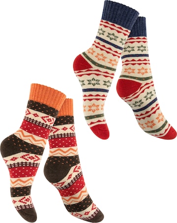 footstar Socken 'Hygge' in Braun: Vorderseite