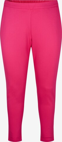 Zizzi Slimfit Broek 'JMADDIE' in Roze: voorkant