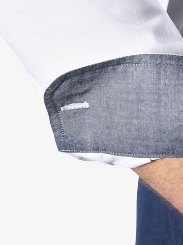 Jan Vanderstorm Regular fit Button Up Shirt 'Ulfe' in Blue