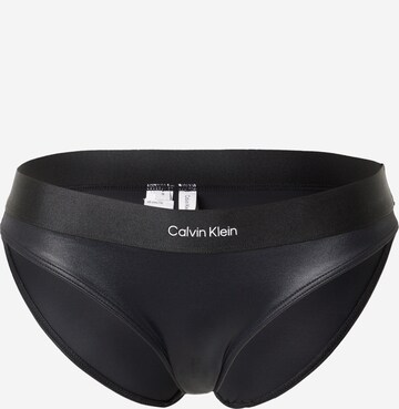 Slip costum de baie de la Calvin Klein Swimwear pe negru: față