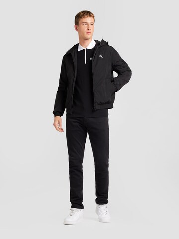 Calvin Klein Úzky strih Džínsy - Čierna