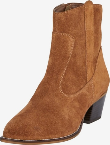 PIECES Ankle Boots 'DANA' in Brown: front