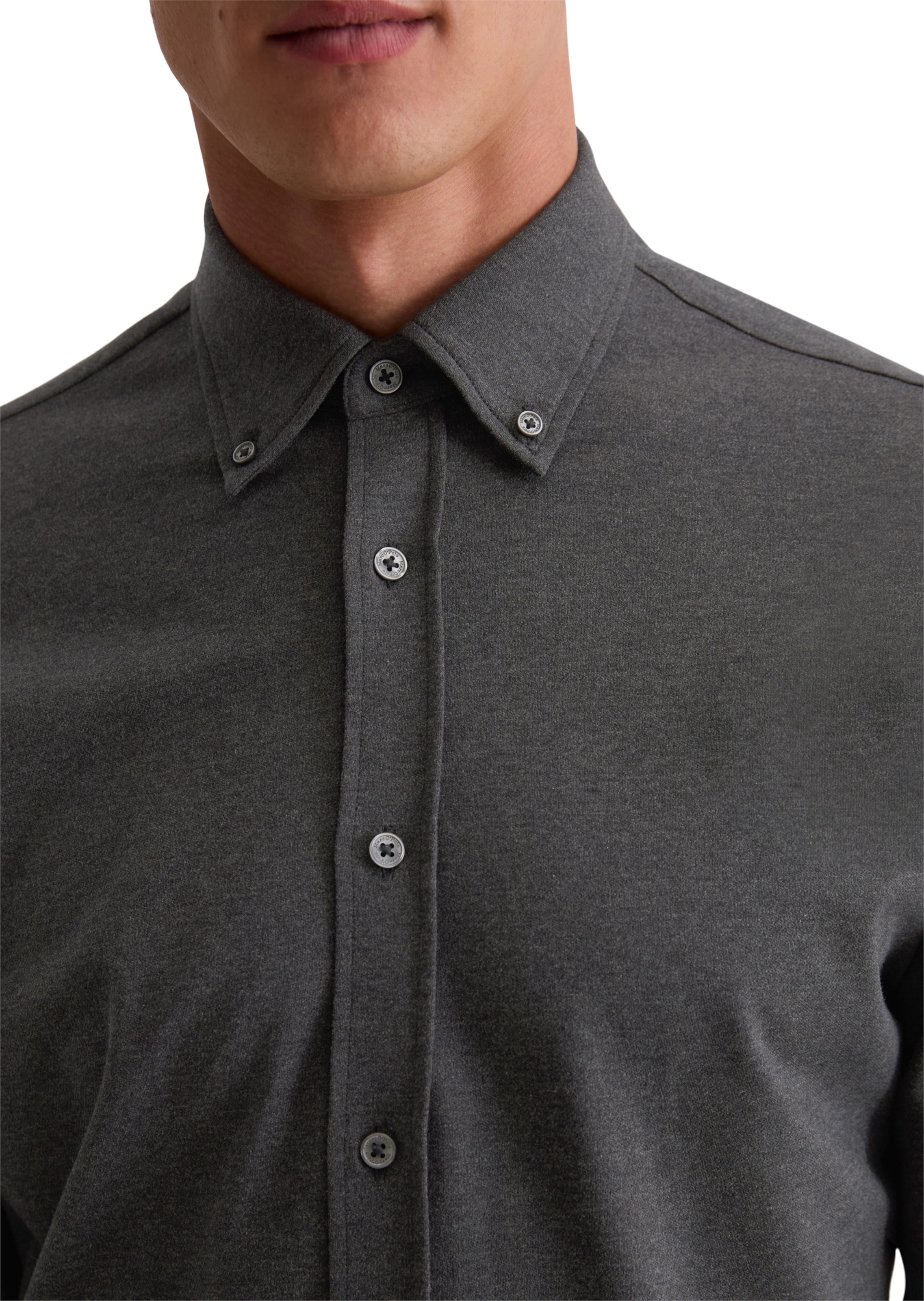 Marc O'Polo Slim fit Overhemd in Zwart