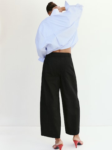 MANGO Barrel Hose 'Latte' in Schwarz