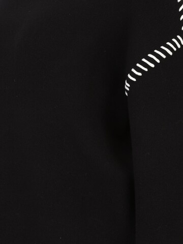 YAS Tall Pullover 'YASSTITCHA' in Schwarz
