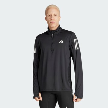 ADIDAS PERFORMANCE Функционална тениска 'Own The Run' в черно: отпред