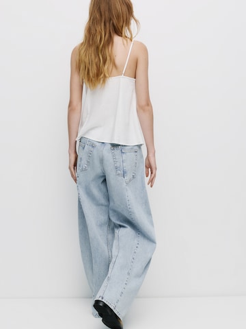 Baggy Jeans de la Pull&Bear pe albastru