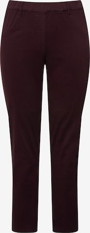 Skinny Pantalon Ulla Popken en rouge : devant