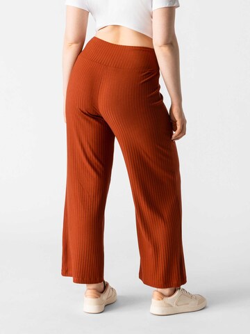 Les Lunes Wide Leg Hose 'Michelle' in Braun