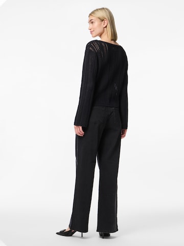 PIECES Knit Cardigan 'PCNuka' in Black