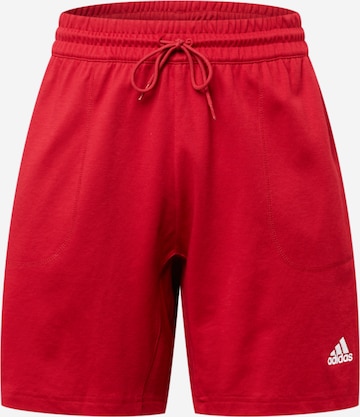 Regular Pantaloni sport 'Donovan Mitchell' de la ADIDAS SPORTSWEAR pe roșu: față