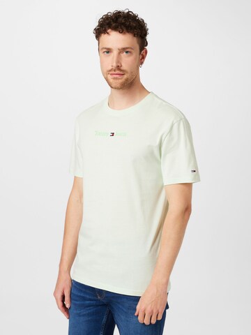 Tommy Jeans - Camiseta en verde: frente