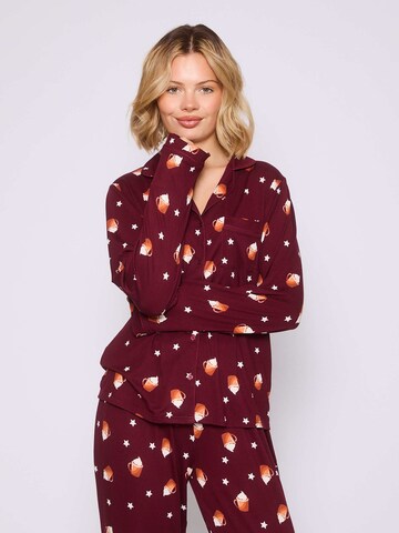 Loungeable Pajama 'Hot Latte' in Red