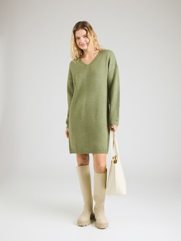 VILA Pletené šaty - Zelená
