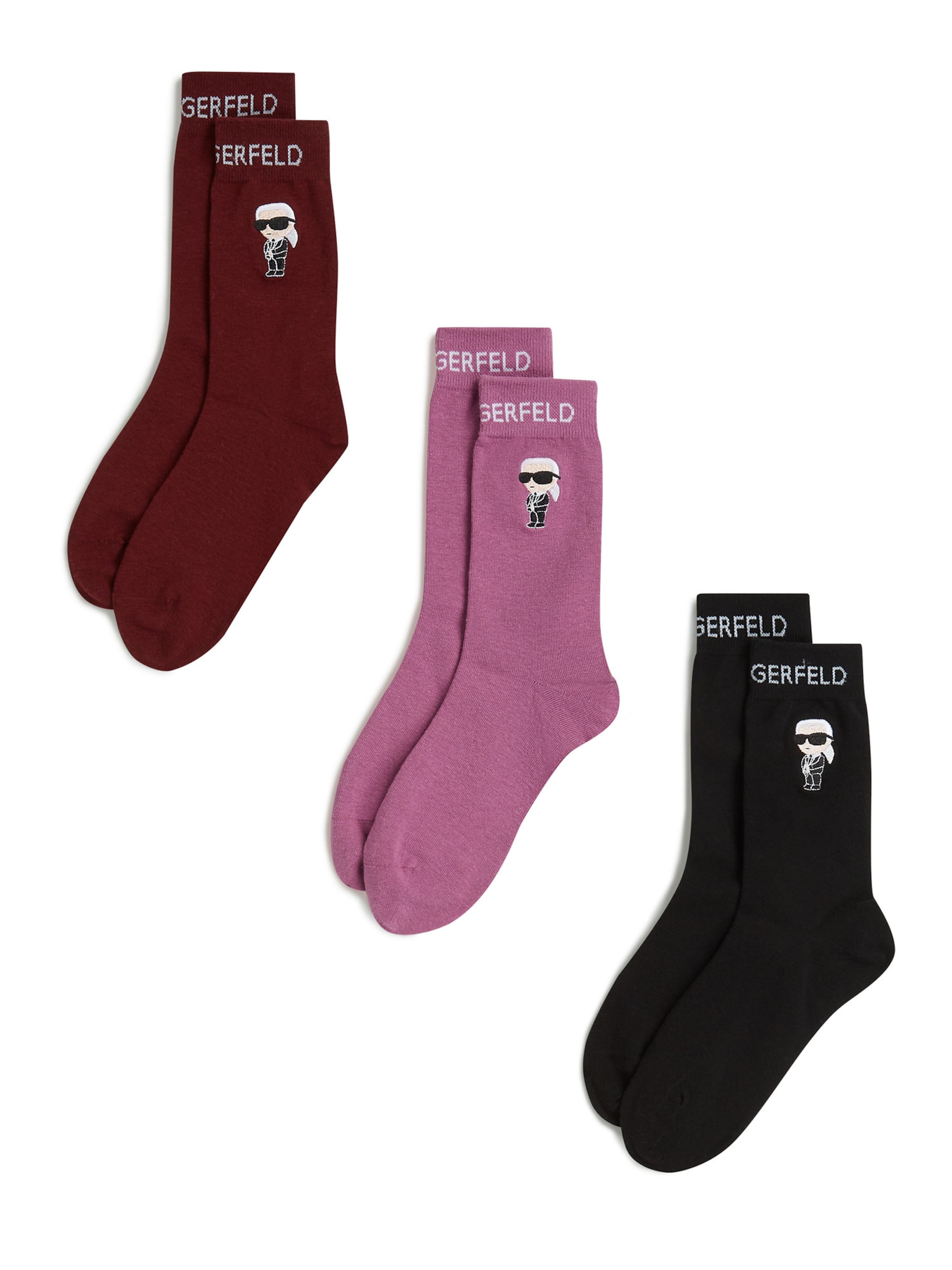 Karl Lagerfeld - Meias 'Ikon' em rosa: frente