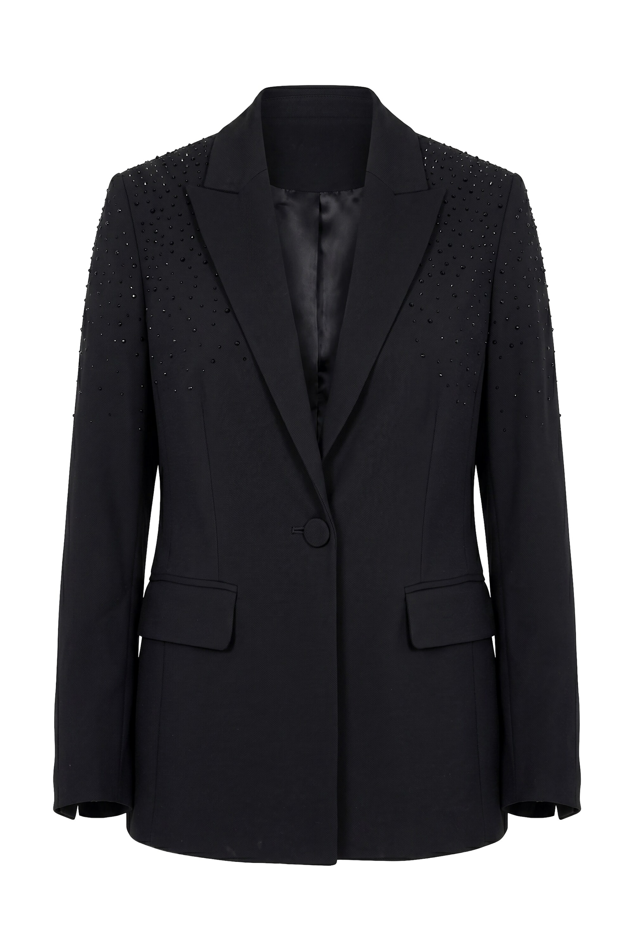 Ulla Popken Blazer in Schwarz: Vorderseite