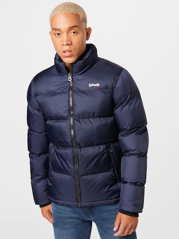 Schott NYC Between-Season Jacket 'Idaho' in Blue: front