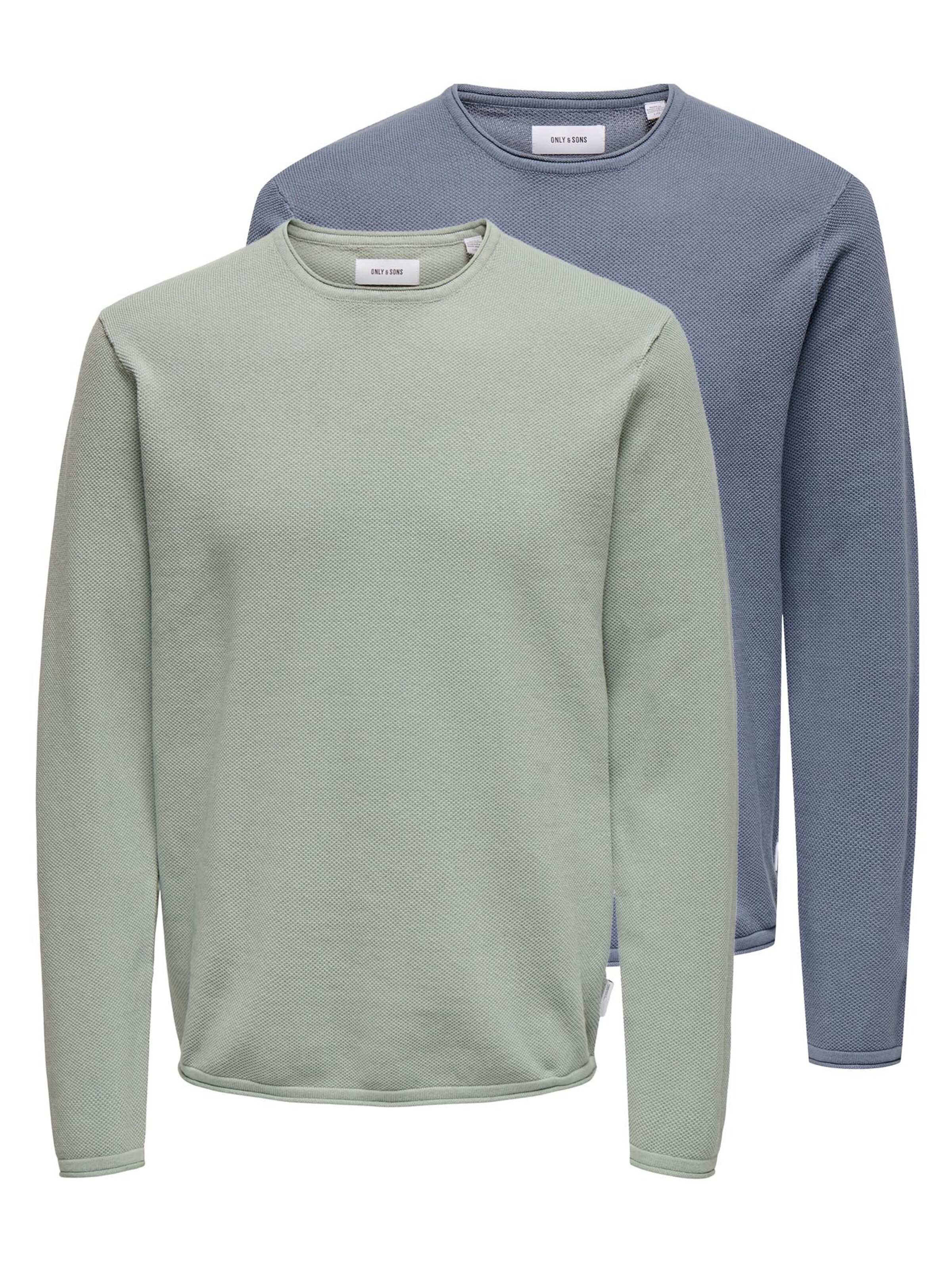 Only & Sons Sweater 'Felix' in mottled blue, Item view