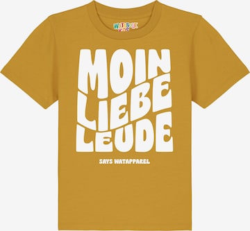 watabout.kids T-Shirt 'Moin liebe Leude' in Gelb: Vorderseite