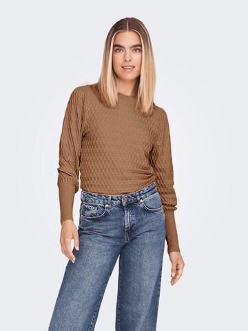 ONLY Pulover 'ONLFaye' | rjava barva: sprednja stran