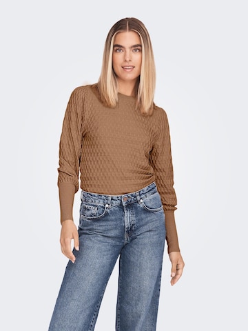 ONLY Sweater 'Faye' in Brown: front