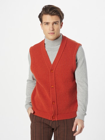LEVI'S ® Knit Cardigan 'Rincon Button Down Vest' in Red: front