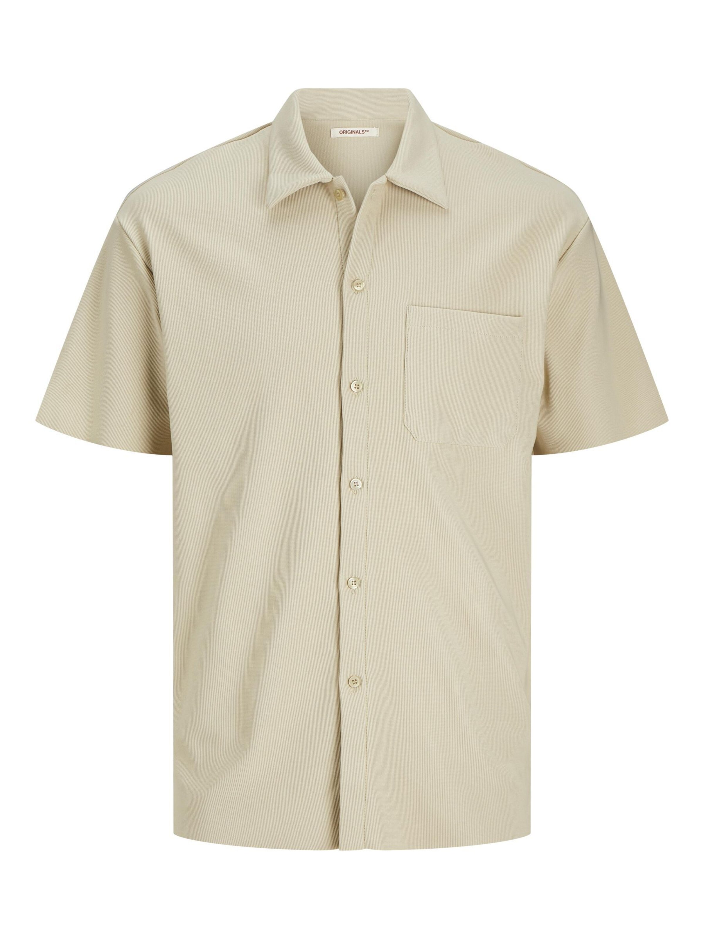Fit confort Chemise 'Hawaii' JACK & JONES en beige : devant