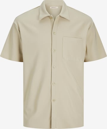 JACK & JONES Button Up Shirt 'Hawaii' in Beige: front