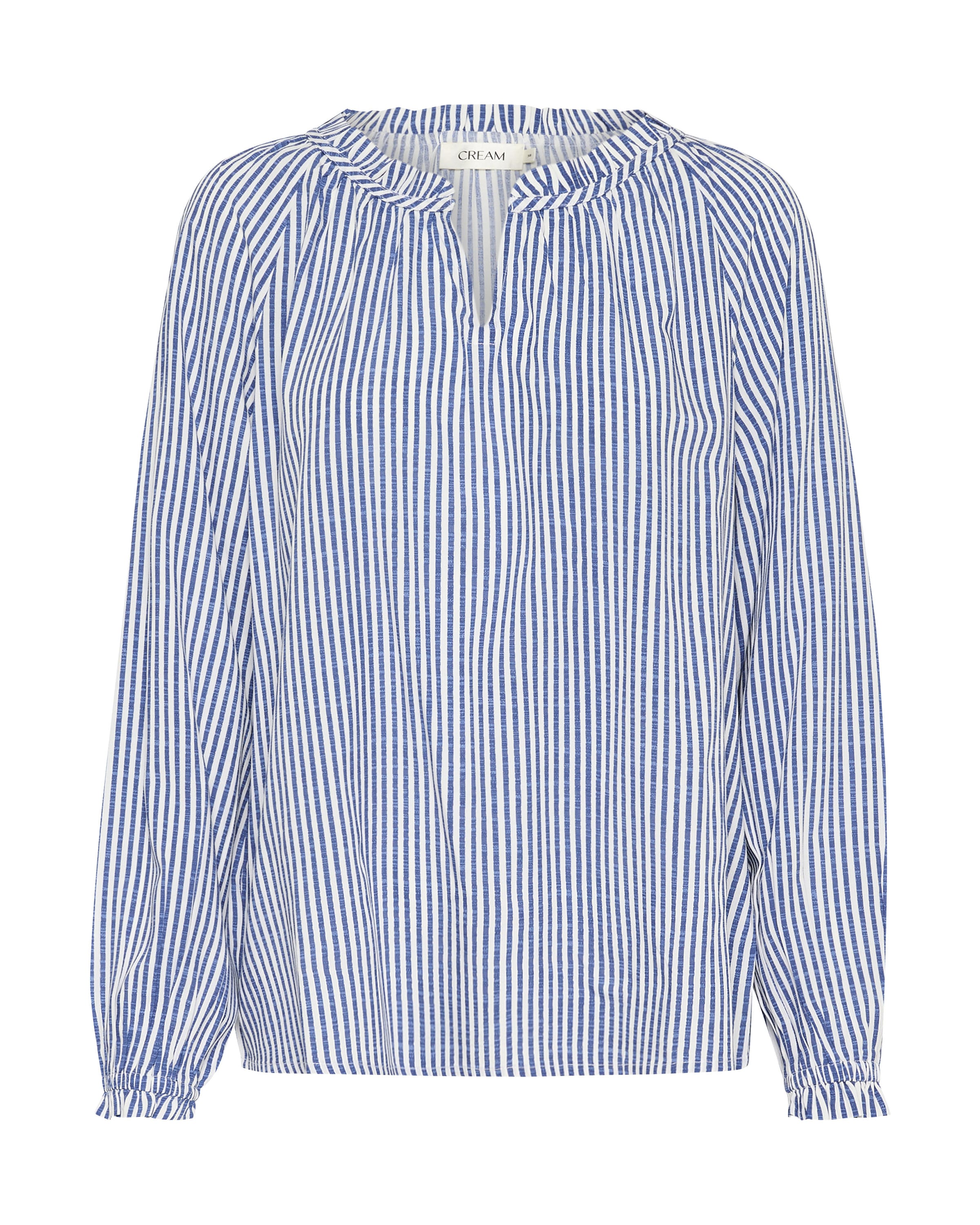 Cream Blouse 'Tiah' in Blauw: voorkant