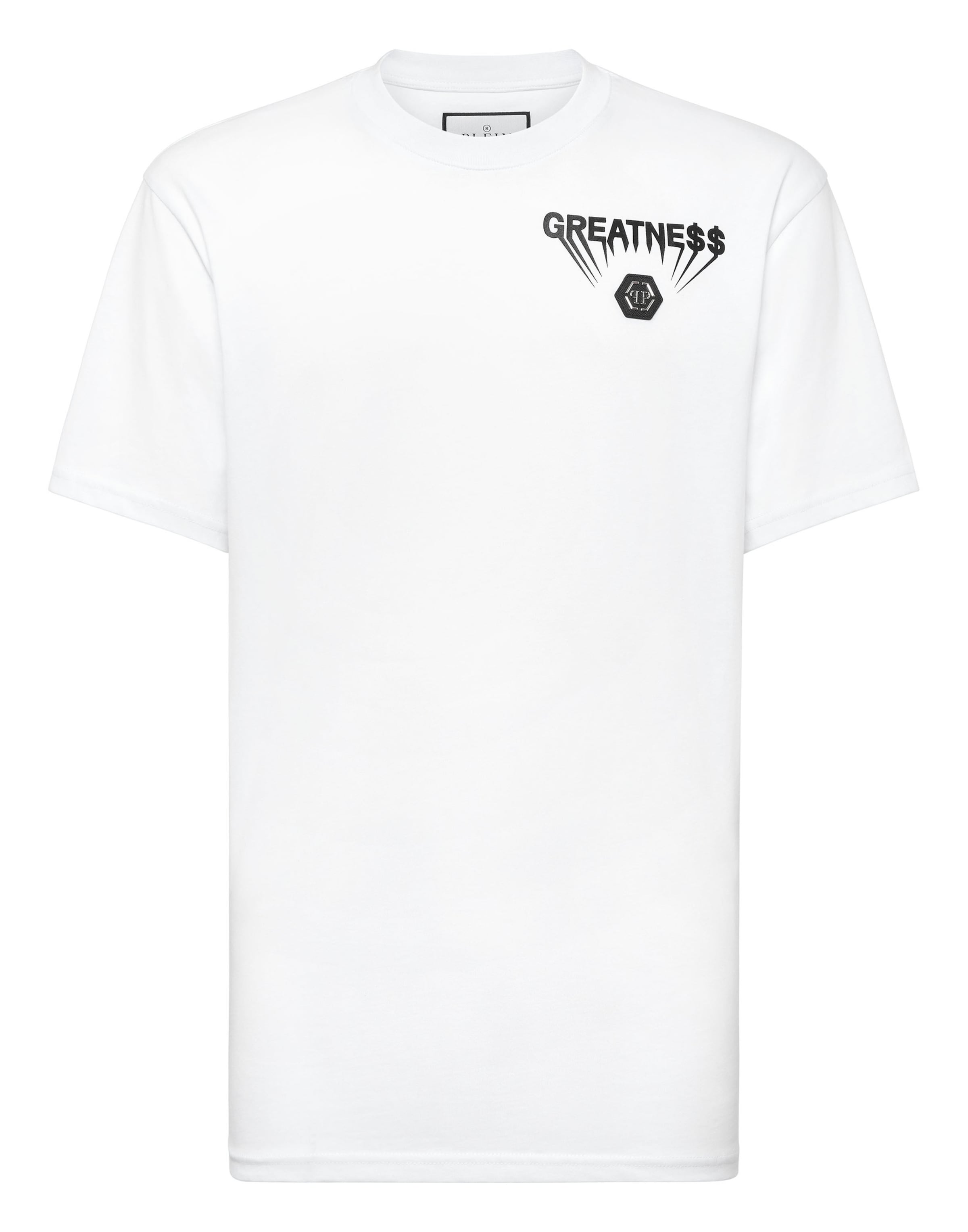 Philipp Plein - Camiseta 'Greatness' en blanco: frente
