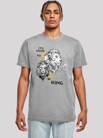 T-Shirt 'Disney König der Löwen Movie It's Good To Be King' F4NT4STIC en gris : devant