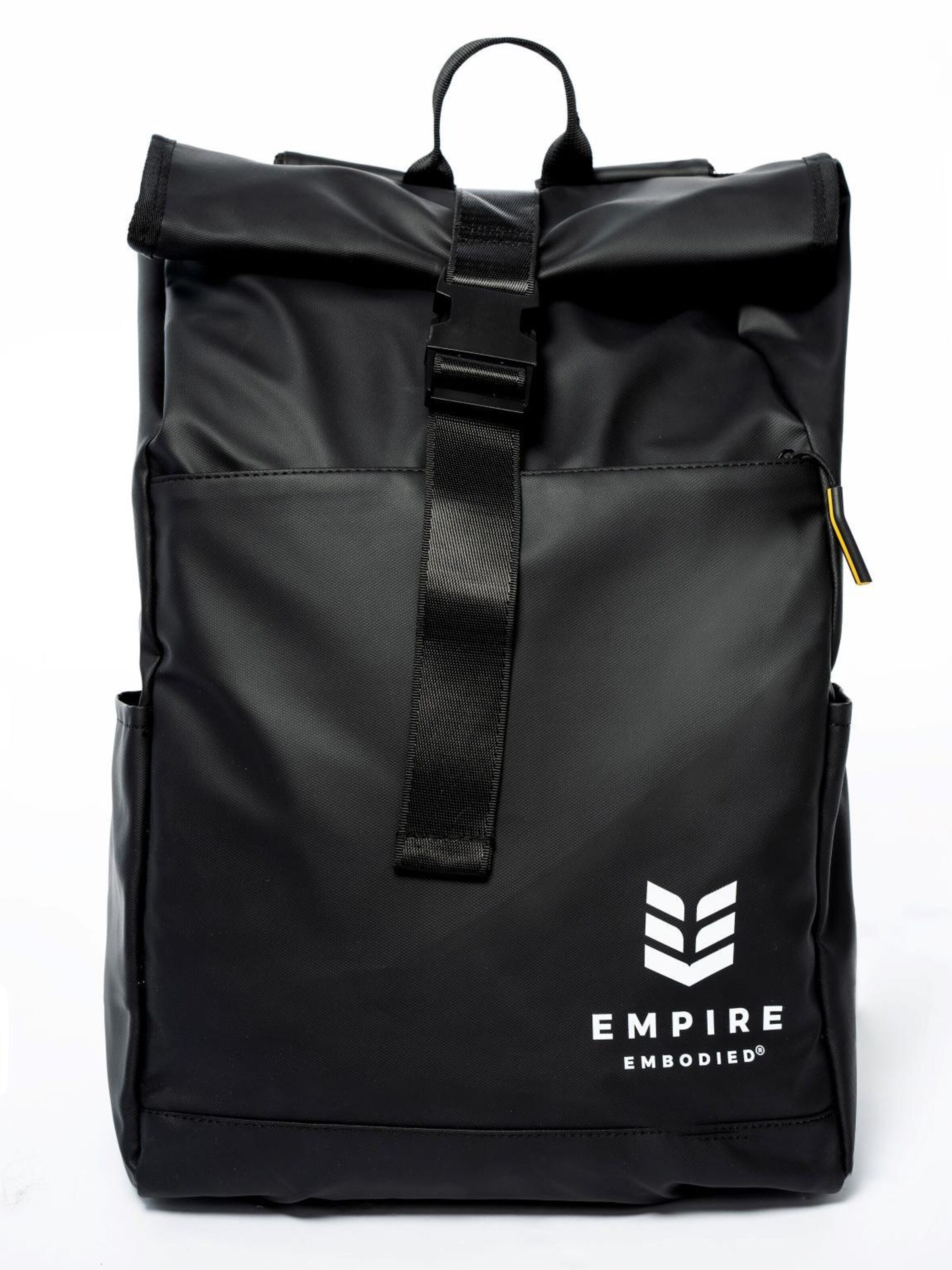 Empire Embodied Athletic Gym Bag 'Athlete's Companion Backpack Pure Black' in Black: front