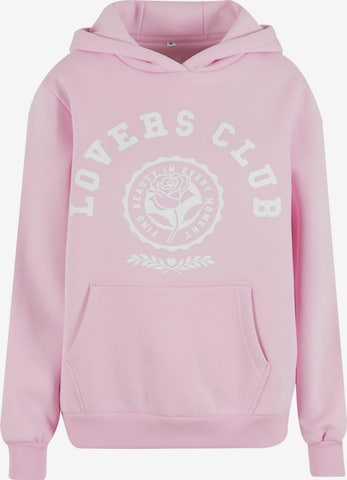 Sweat-shirt 'Lovers Club' Miss Tee en rose : devant
