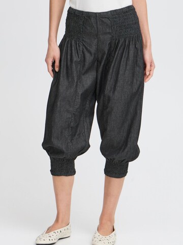 PULZ Jeans - Tapered Vaquero 'PZJill' en negro: frente