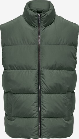 Only & Sons Vest 'Melvin' in Green: front